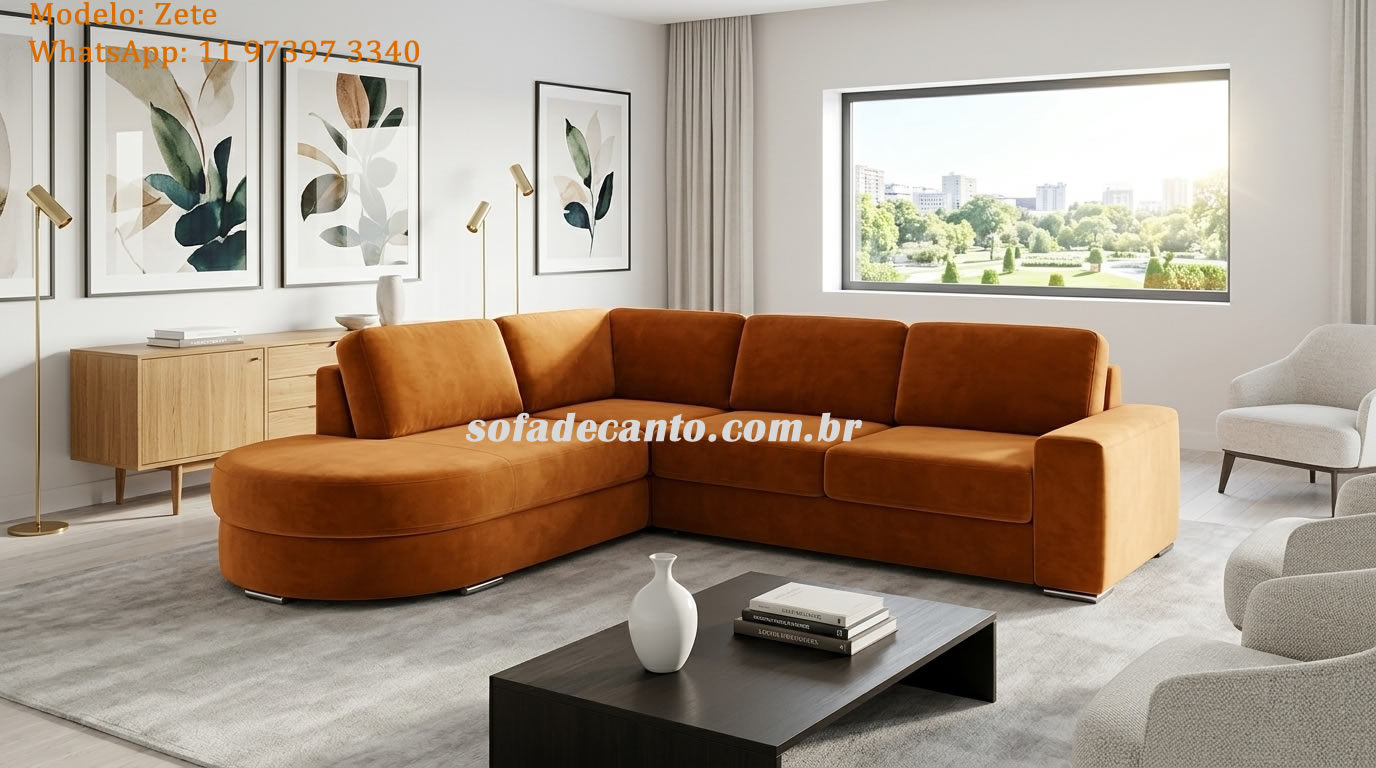 Sofá moderno confortável para sala
