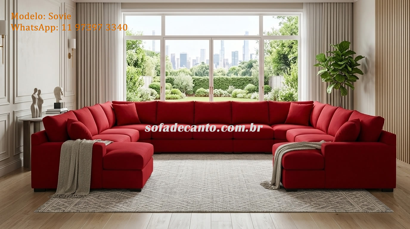 Sofá confortável com design moderno