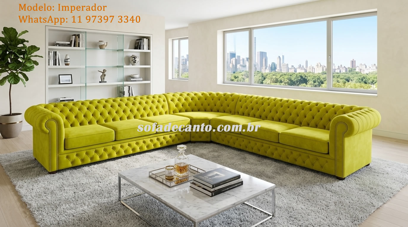 Sofá Chesterfield em L